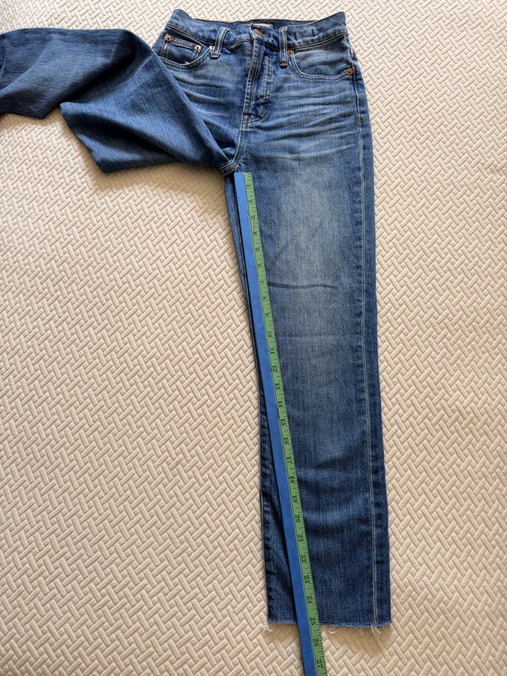 Madewell The Perfect Vintage Jean Women’s Size 23 High Rise Raw Hem Straight - Picture 6 of 12